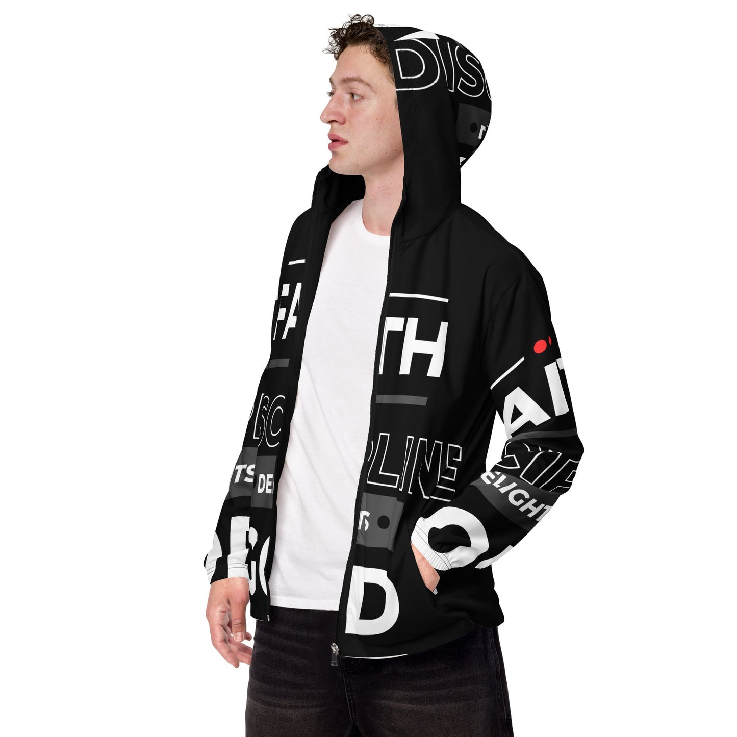 Faith delights God Men’s windbreaker jacket