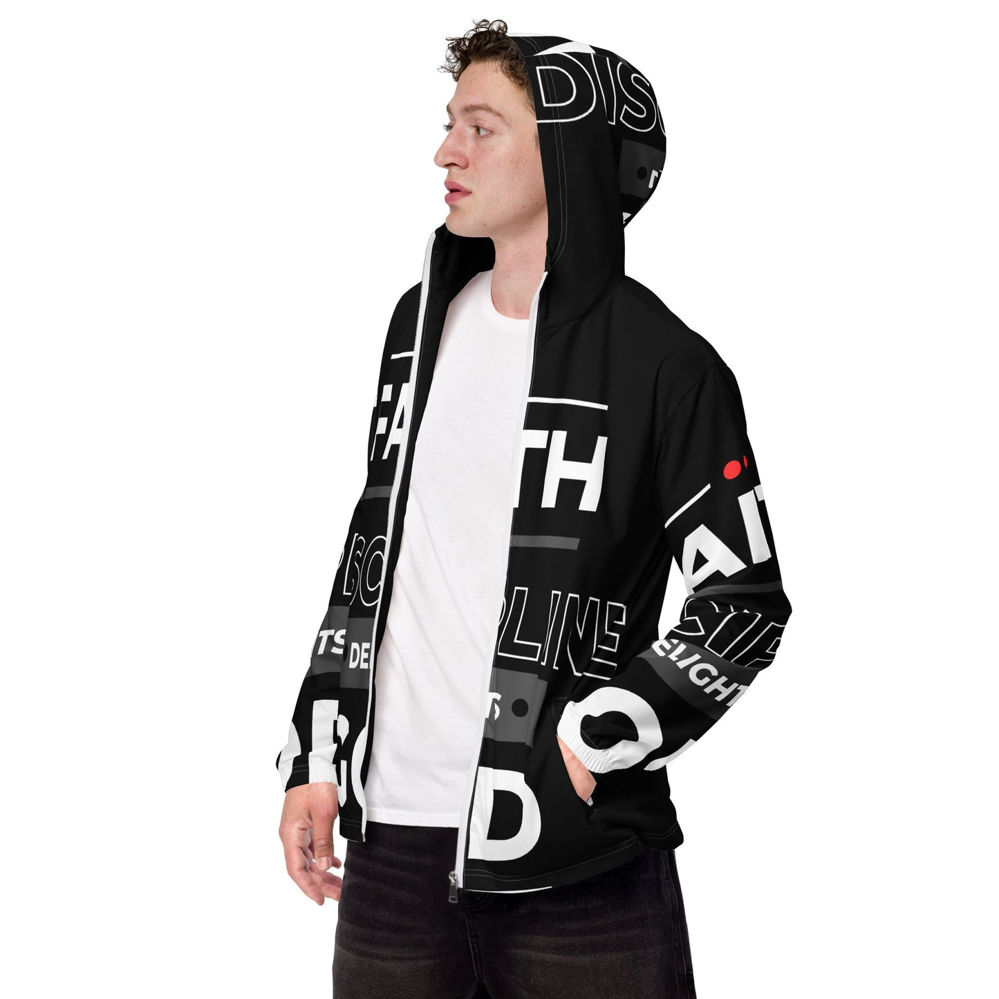 Faith delights God Men’s windbreaker jacket