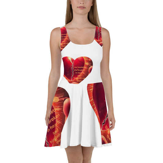 broken hearted Skater Dress